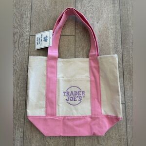 Trader Joe’s mini tote pastel pink